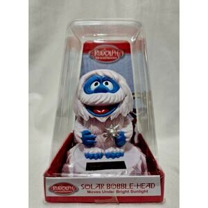 NEW Rudolph Abominable Snowman Bumble Solar Bobble Head Sun Dancer Christmas!